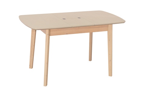 Стол раздвижной с овальной крышкой выбеленная береза