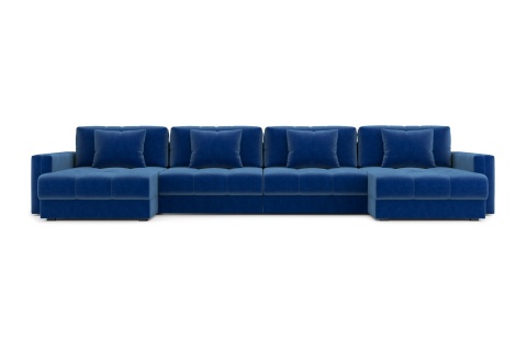 Диван п-образный тик-так Монарх М2О2 темно-синий