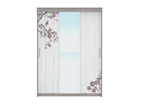 Шкаф-Купе Комфорт-8 Шимо Темный/Шимо Светлый (Ш-1600 × В-2200 × Г-587 мм)