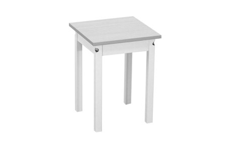 Табурет на прямых ножках белый / сосна белая