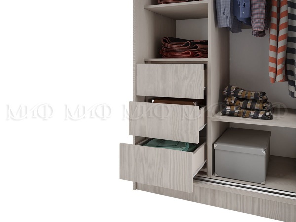 Шкаф-Купе Тринити-5 (Ш-2000 мм x В-2244 мм x Г-600 мм)/Разные Цвета