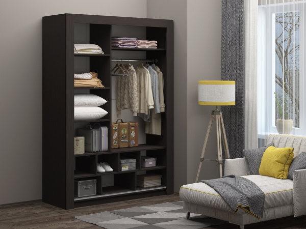 Шкаф-Купе Альба-12 (Ш-1500 х В-2220 х Г-616 мм)/Разные Цвета