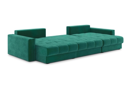 Диван п-образный тик-так Монарх М1О2 изумрудный