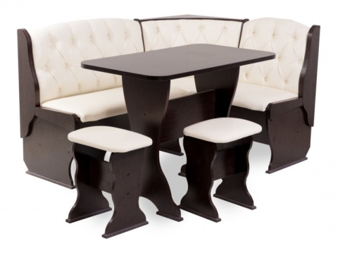 Кухонный уголок Орхидея Люкс/Разные Цвета (Диван + Стол + Табуреты)