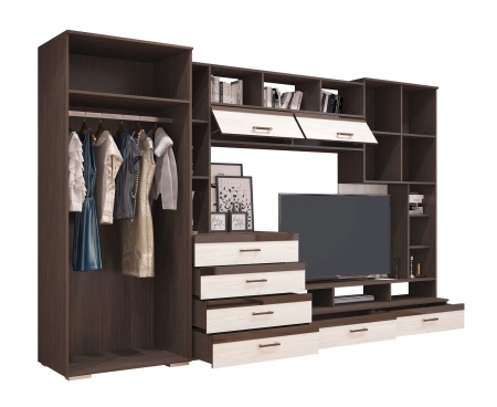 Гостиная Коста Венге\Дуб Прованс ЛДСП (Ш-3200 х В-2000 х Г-574 мм)